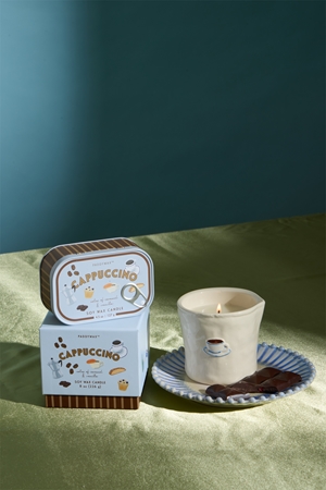 Paddywax Bistro Tin Cappuccino Duftkerze in blechverpackung