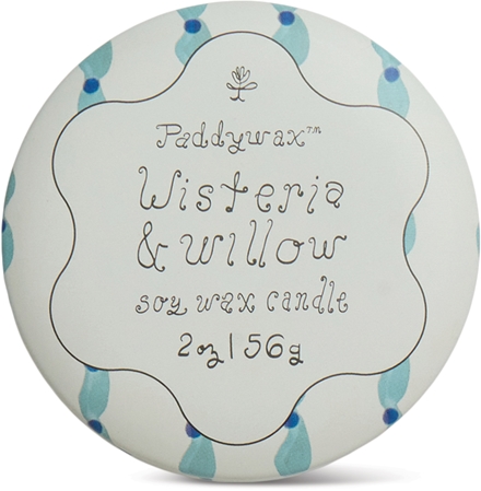 Paddywax Tulip Wisteria & Willow scented candle with cap