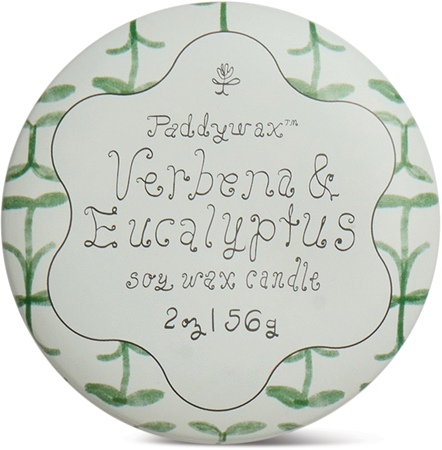 Paddywax Tulip Verbena & Lemongrass scented candle with cap