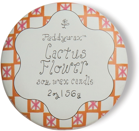 Paddywax Tulip Cactus Flower scented candle with cap