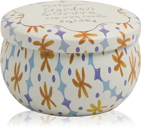 Paddywax Tulip Garden & Grove scented candle with cap