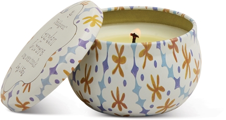 Paddywax Tulip Garden & Grove scented candle with cap