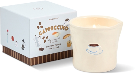 Paddywax Bistro Cappuccino Duftkerze aus Keramik