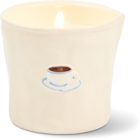Paddywax Bistro Cappuccino Duftkerze aus Keramik