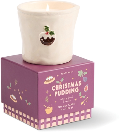 Paddywax Bistro Christmas Pudding mirisna svijeća od keramike