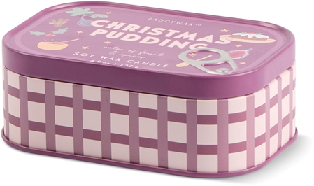 Paddywax Bistro Tin Christmas Pudding Duftkerze in blechverpackung