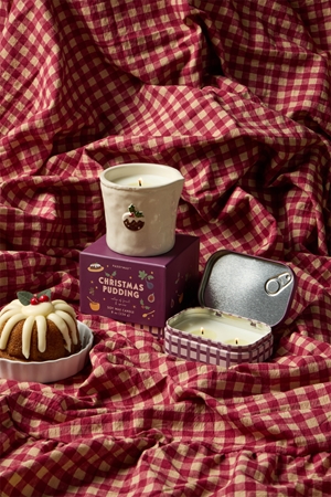 Paddywax Bistro Tin Christmas Pudding Duftkerze in blechverpackung