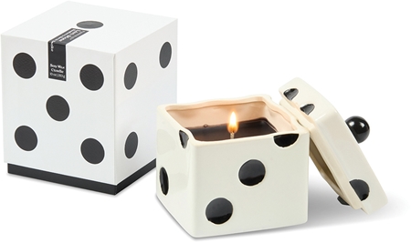 Paddywax Lucky Dice Lava Stone candela profumata di ceramica