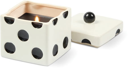Paddywax Lucky Dice Lava Stone candela profumata di ceramica