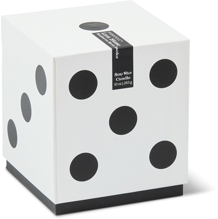 Paddywax Lucky Dice Lava Stone candela profumata di ceramica