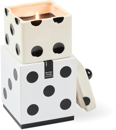 Paddywax Lucky Dice Lava Stone candela profumata di ceramica