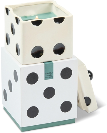 Paddywax Lucky Dice Misted Lime candela profumata di ceramica