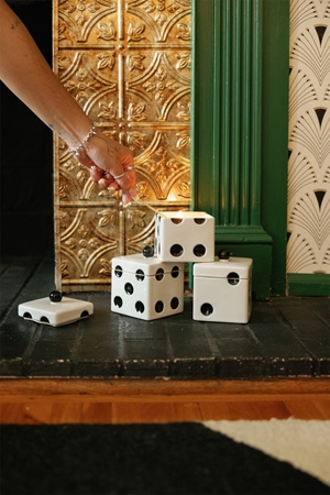 Paddywax Lucky Dice Misted Lime candela profumata di ceramica