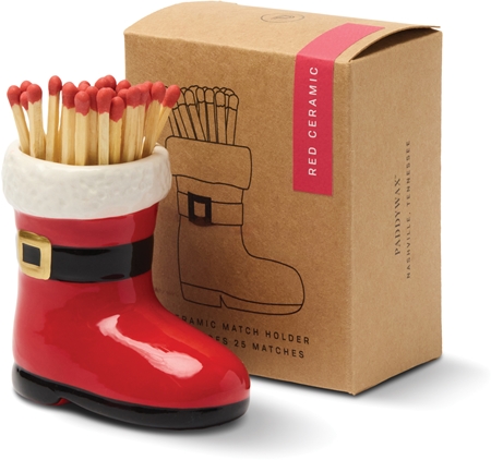 Paddywax Santa Boot Match Holder tulitikut