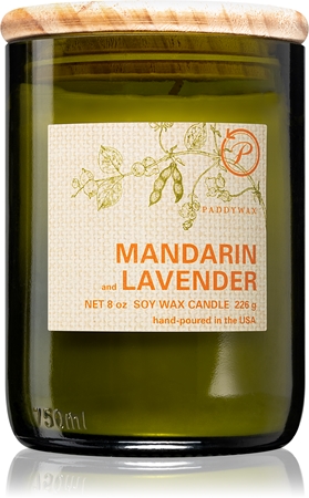 Paddywax Eco Green Mandarin & Lavender bougie parfumée
