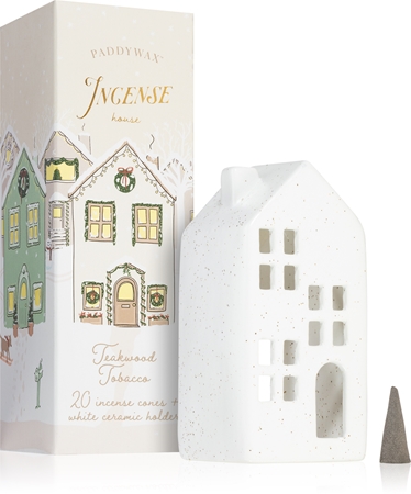 Paddywax Ceramic Village Teakwood Tobacco Presentförpackning I.
