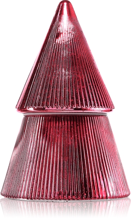 Paddywax Stacked Tree Red Ribbed Mercury lõhnaküünal