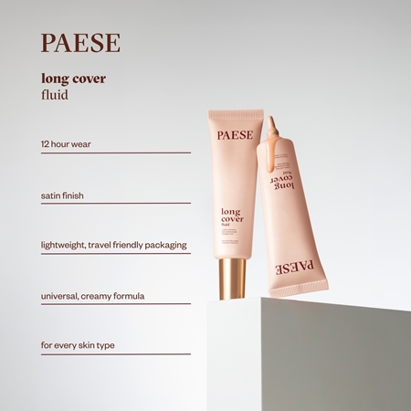 Paese Long Cover Fluid Tube Foundation Make-up mit hoher Deckkraft