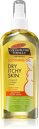 Palmer’s Pregnancy Cocoa Butter Formula zklidňující tělový olej pro suchou a svědící pokožku