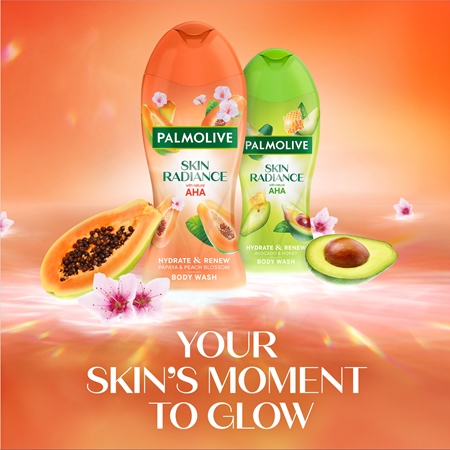Palmolive Skin Radiance Avocado & Honey gel de banho esfoliante