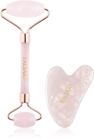 PALSAR7 Massage Roller and Guasha Rose Quartz Massage Roller for Face And Massage Tool