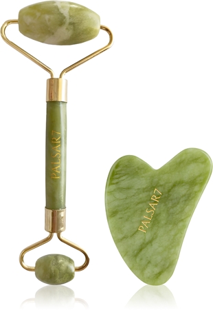 PALSAR7 Massage Roller and Guasha Green Xiuyan Jade Massage Roller for Face And Massage Tool