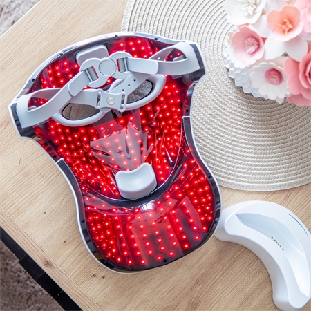 PALSAR7 Professional LED Mask White Gold LED-es szépítő maszk az arcra és a nyakra