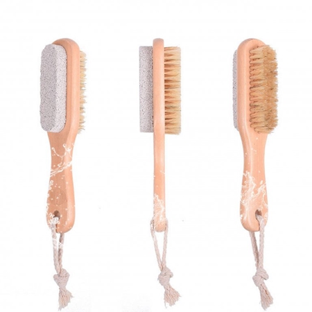 PALSAR7 Wooden Heel File with Brush Pumice Stone for heels