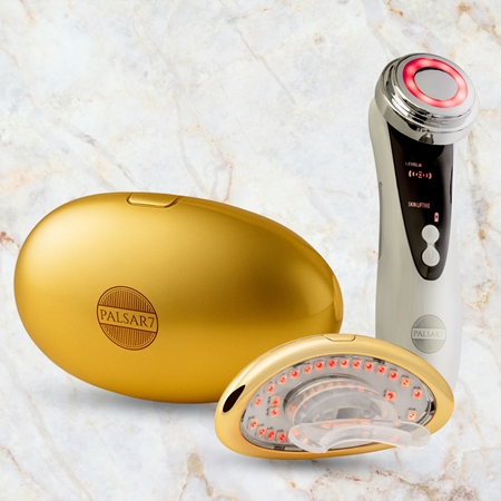 PALSAR7 Exclusive Set LED Lip Mask & Galvanic Iron set at a reduced price Gold