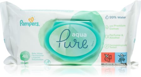 Pampers Aqua Pure salviette detergenti umidificate per bambini