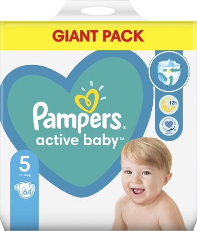 Pampers active store baby 5