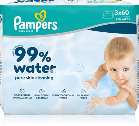 Pampers 99% Water Baby Wipes Wet Cleansing Wipes for children