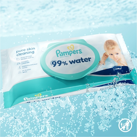 Pampers 99% Water Baby Wipes Wet Cleansing Wipes for children
