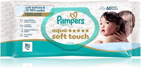 Pampers Aqua Soft Touch Wet Cleansing Wipes for children