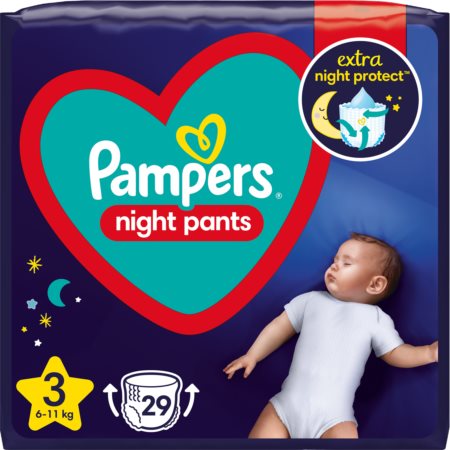 Pampers Night Pants Size 3 engångsbyxor för blöjor för natten