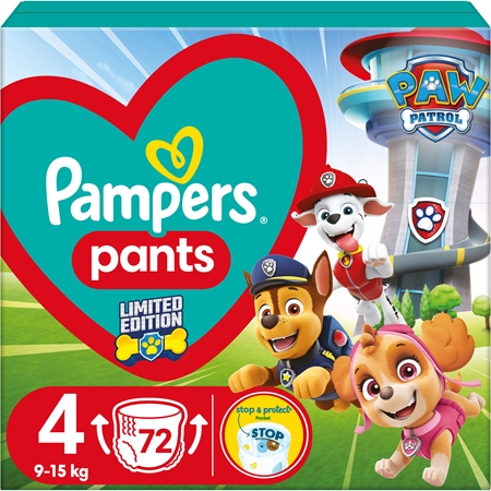 Pampers Pants Paw Patrol Size 4 jednorázové plenkové kalhotky