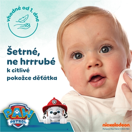 Pampers Harmonie Aqua Paw Patrol vlhčené čisticí ubrousky pro děti