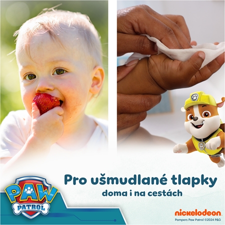 Pampers Harmonie Aqua Paw Patrol vlhčené čisticí ubrousky pro děti