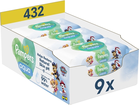 Pampers Harmonie Aqua Paw Patrol feuchte Feuchttücher für Kinder