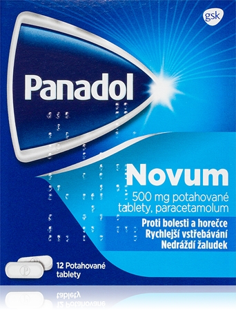 Panadol Panadol Novum 500 mg potahované tablety ke snížení horečky a tlumení bolesti