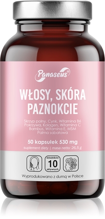 Panaseus Włosy skóra paznokcie kapsułki na piękne włosy, skórę i paznokcie