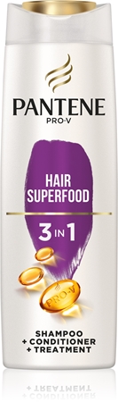 Pantene Hair Superfood Full & Strong σαμπουάν 3 σε 1