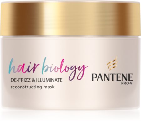 Pantene Hair Biology De-Frizz & Illuminate μάσκα μαλλιών για ξηρά και βαμμένα μαλλιά