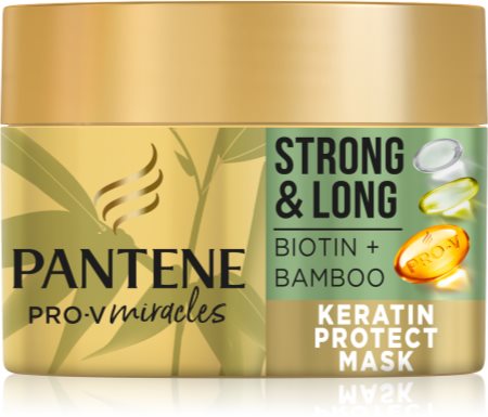 Pantene Strong & Long Biotin & Bamboo αποκαταστατική μάσκα ενάντια στη τριχόπτωση
