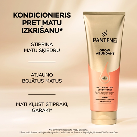 Pantene Pro-V Grow Abundant Matu balzams pret matu izkrišanu