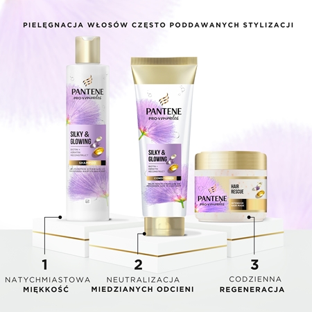 Pantene Pro-V Miracles Silky & Glowing regenerujący szampon z keratyną