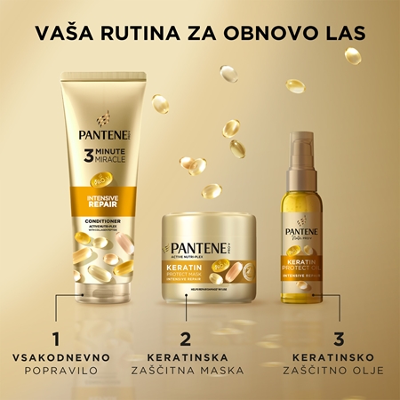 Pantene 3 Minute Miracle Intensive Repair balzam za suhe in poškodovane lase