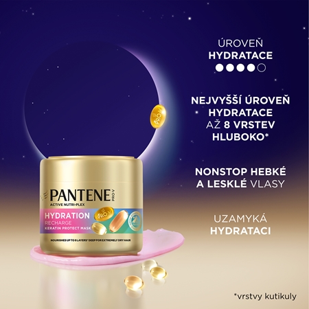 Pantene Pro-V Active Nutri Plex Hydration Recharge regenerační a hydratační maska na vlasy s keratinem
