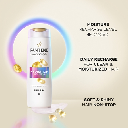 Pantene Pro-V Active Nutri Plex Hydration Recharge Nourishing Shampoo for Reconstruction and Strengthen Hair