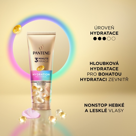 Pantene 3 Minute Miracle Hydration Recharge intenzivní kondicionér pro velmi suché vlasy